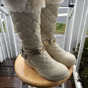 Michael Kors Tan color 14” tall boots size 6